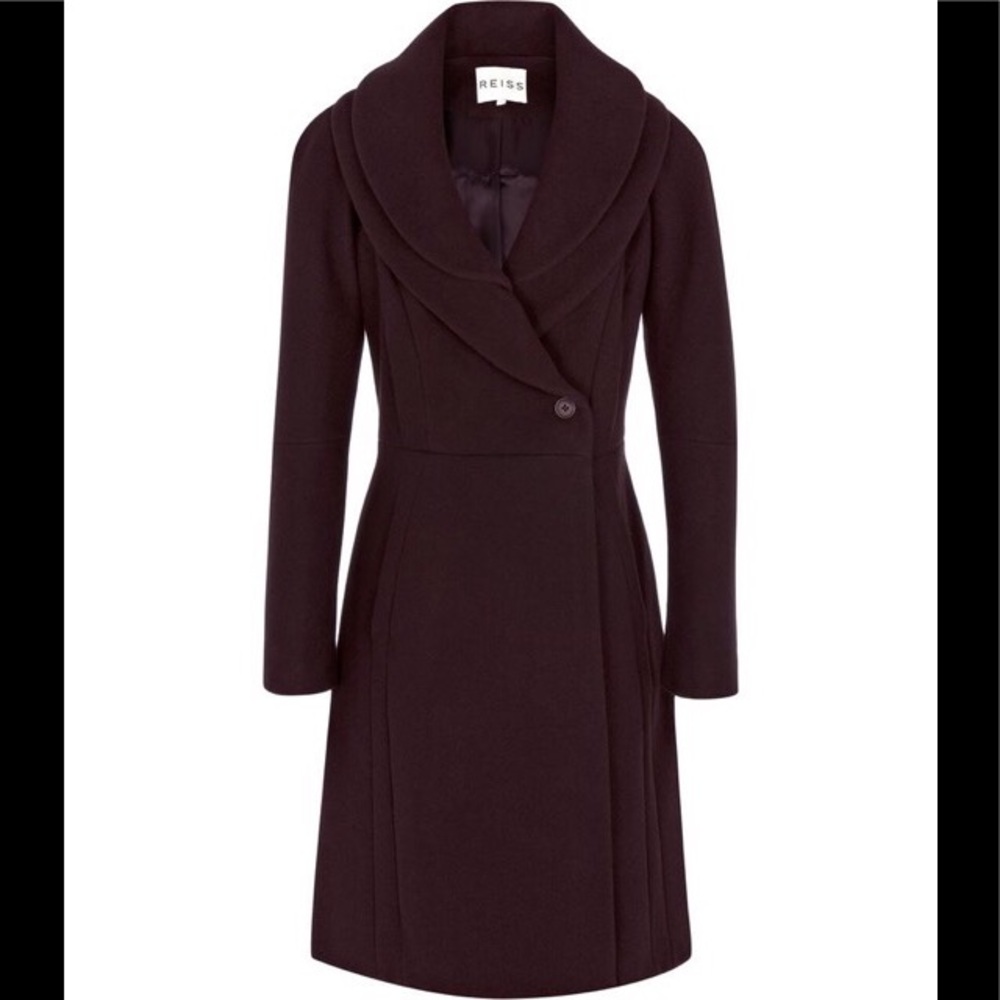 REISS FENELLA SIDE PANELED DETAIL COAT